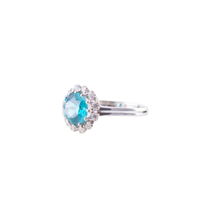 RING BLAUER ZIRKON