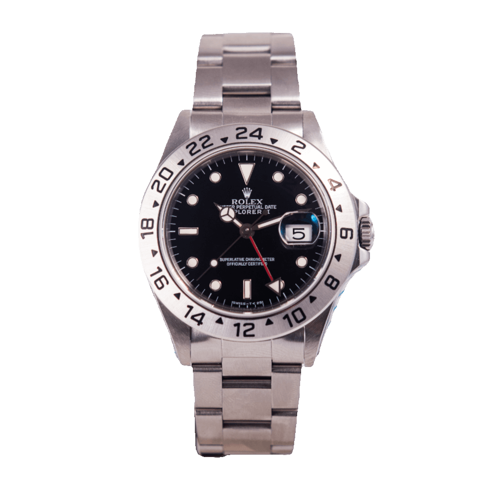 Rolex GMT-Master "Pepsi" Armbanduhr, ca. 1991/1992, in Edelstahl mit Automatikwerk.