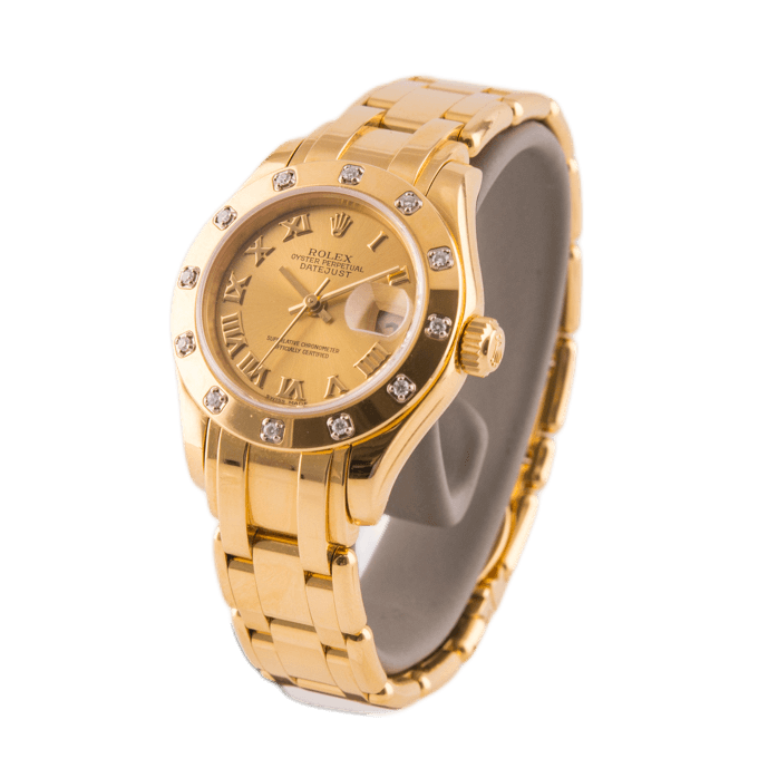 Rolex Oyster Datejust Pearlmaster 750 Gold Referenz 80318 Pre owned Uhren aus Expertenhand Kuhnle Vintage