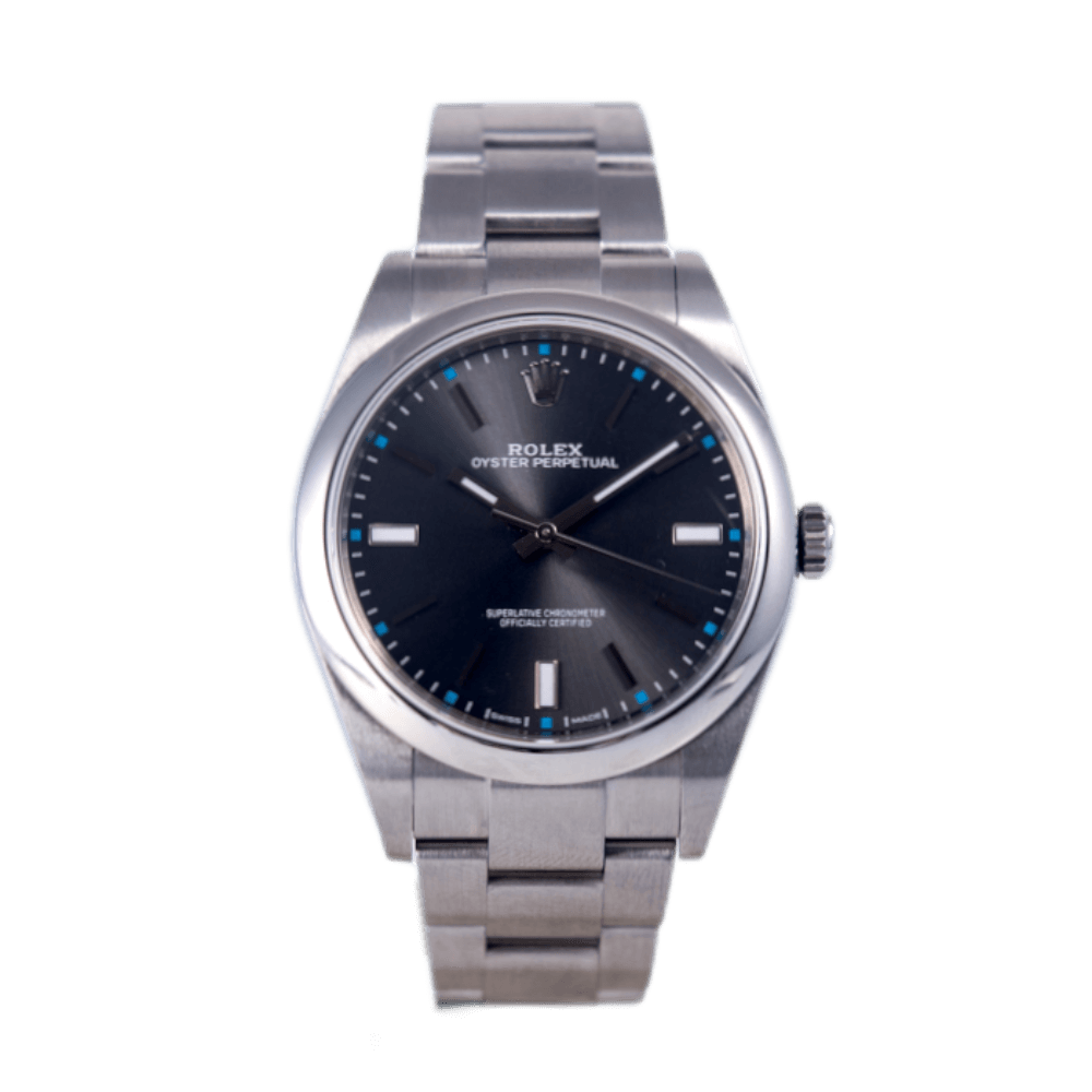 Rolex Oyster Perpetual 39 Armbanduhr in Edelstahl mit Automatikwerk