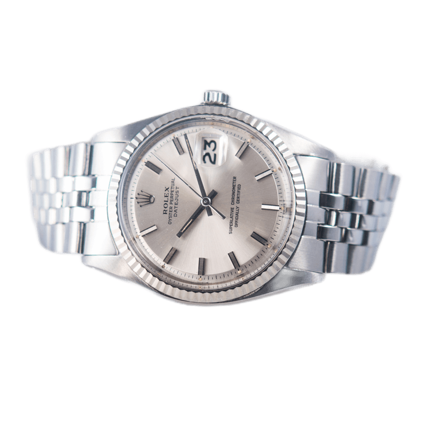 Rolex Vintage Datejust 36 in Edelstahl mit Weißgold-Lünette