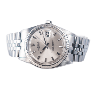 Rolex Vintage Datejust 36 in Edelstahl mit Weißgold-Lünette
