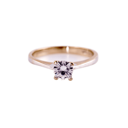 Solitär-Ring in 750 Weißgold, ein Brillant
