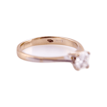 Solitär-Ring in 750 Weißgold, ein Brillant