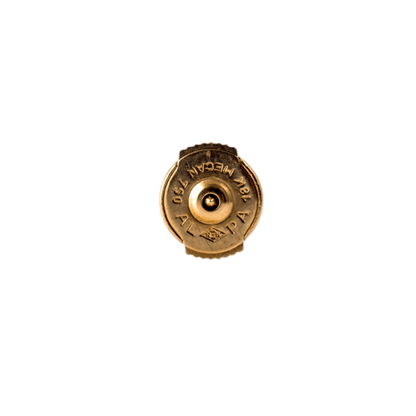 Stick-Pin / Reversnadel in 750 Gelbgold, Brillant ca. 0,10ct TW/SI.