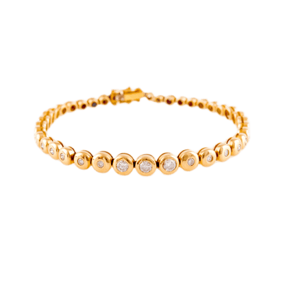 Tennisarmband in 585 Gelbgold mit 40 Brillanten
zus. ca. 2,5ct