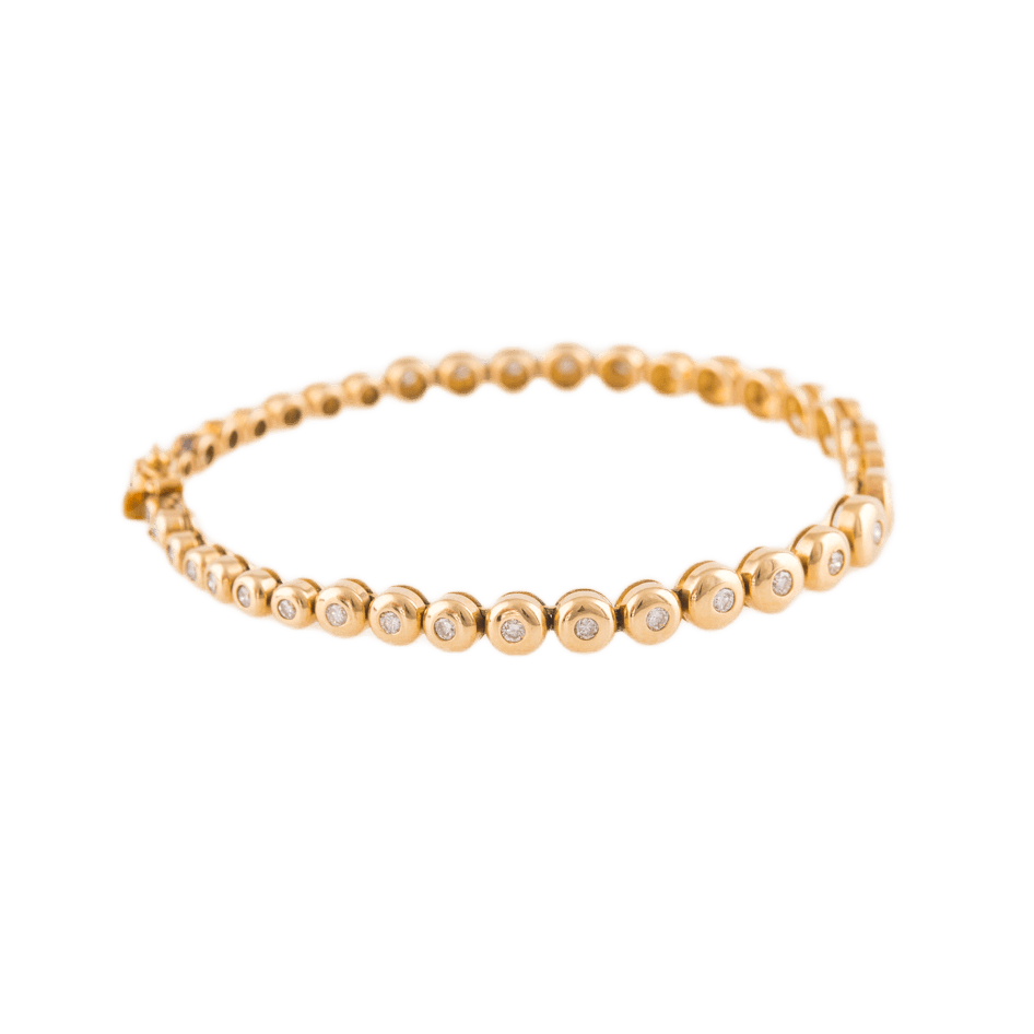 Tennisarmband in 585 Gelbgold mit 40 Brillanten
zus. ca. 2,5ct