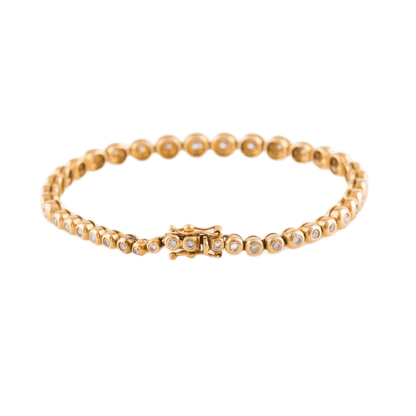 Tennisarmband in 585 Gelbgold mit 40 Brillanten
zus. ca. 2,5ct