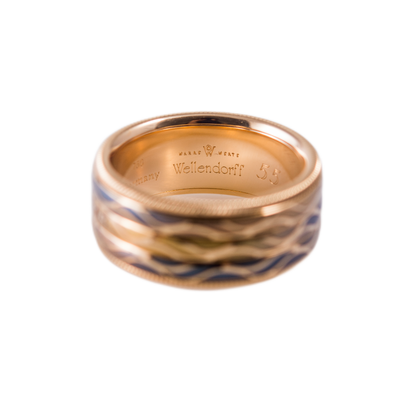 Wellendorff Jahresring 2008 Regenbogen in 750 Gelbgold mit Kaltemaille