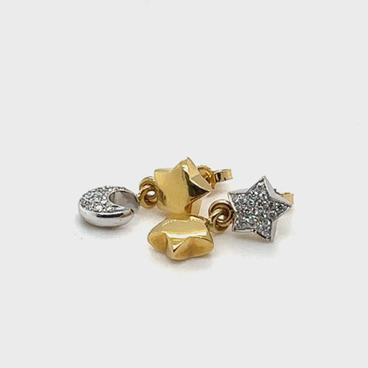 OHRHÄNGER MOND & STERNE