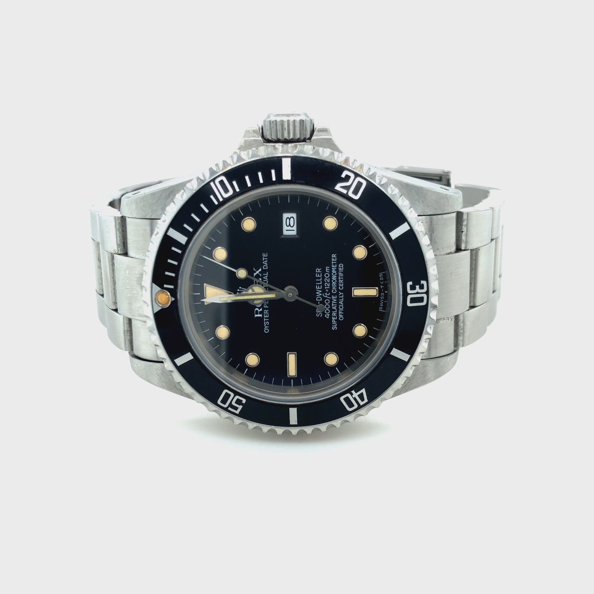 Rolex Oyster Perpetual SeaDweller "Triple Six" Armbanduhr in Edelstahl mit Automatikwerk
