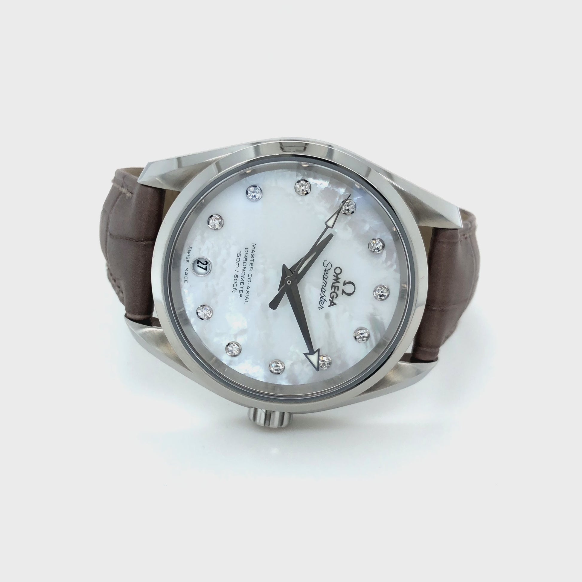 Omega Seamaster Aqua Terra Master Chronometer Armbanduhr in Edelstahl mit Automatikwerk