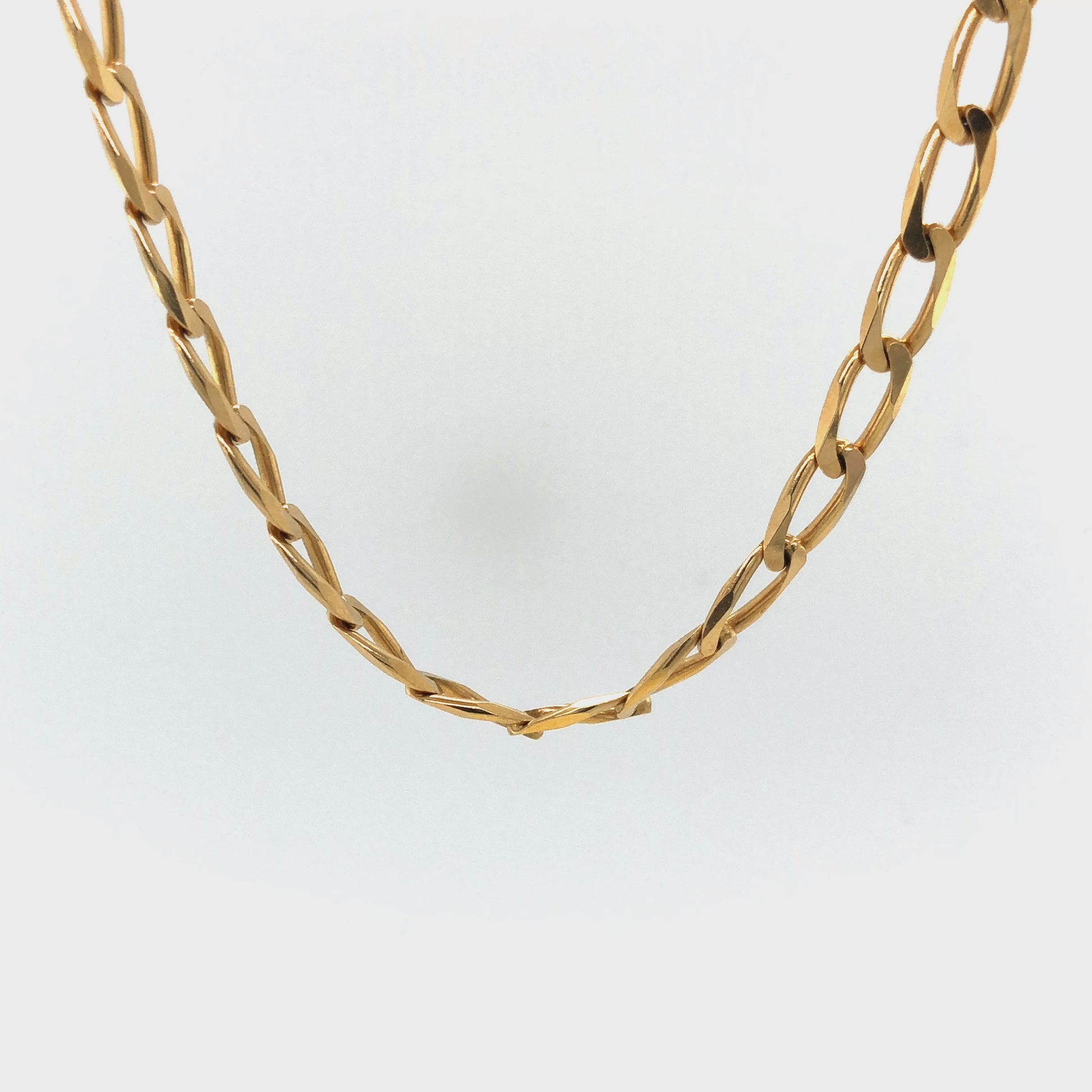 Halskette in 750 Gold mit Diamant-Schließe