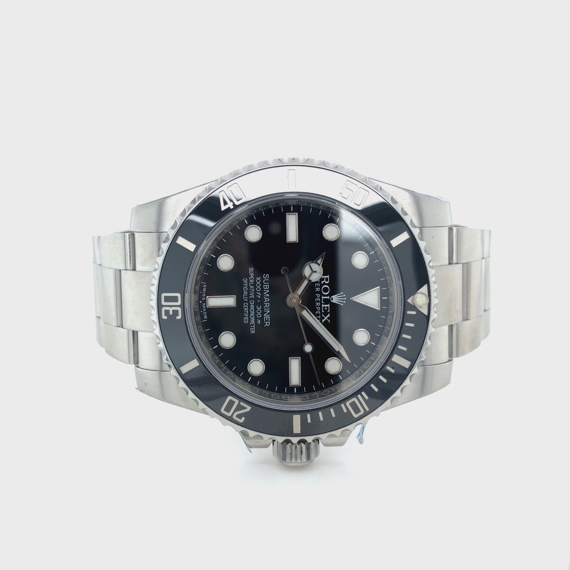 Rolex Submariner No Date Herrenuhr in Edelstahl mit Automatikwerk.