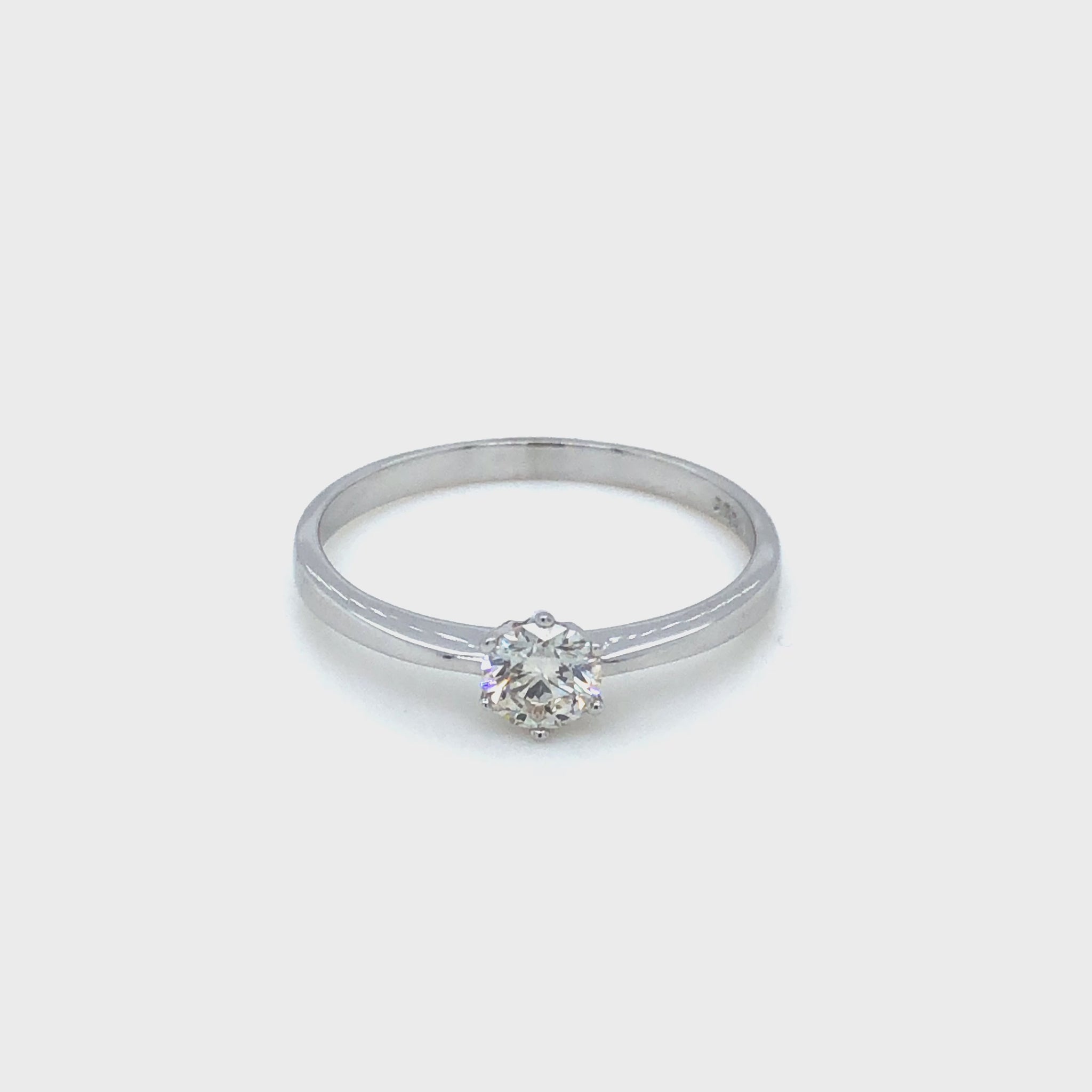 Solitär Ring 0,5 ct. 585 Weißgold 
