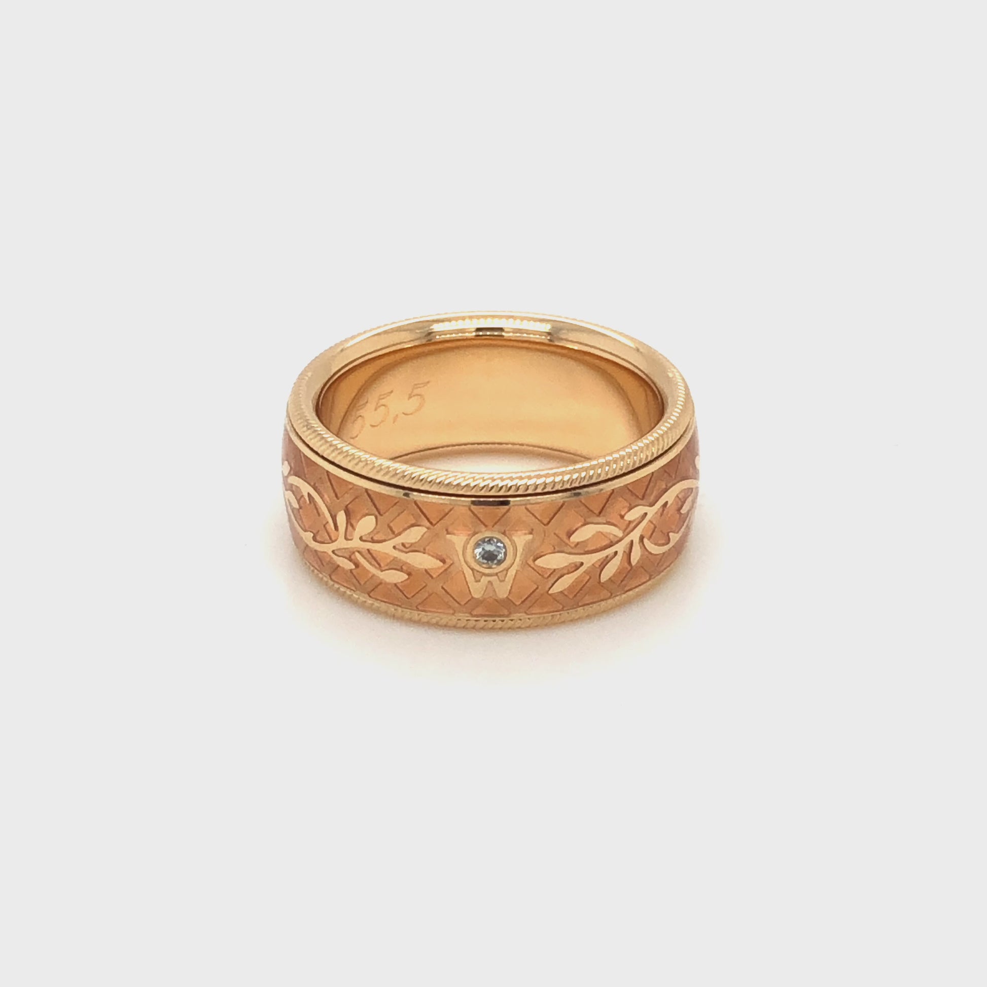 Wellendorff Ring Brillantherz-Rosé in 750 Gold.