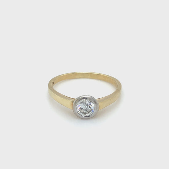 Solitär Ring 0,5 ct. geldgold