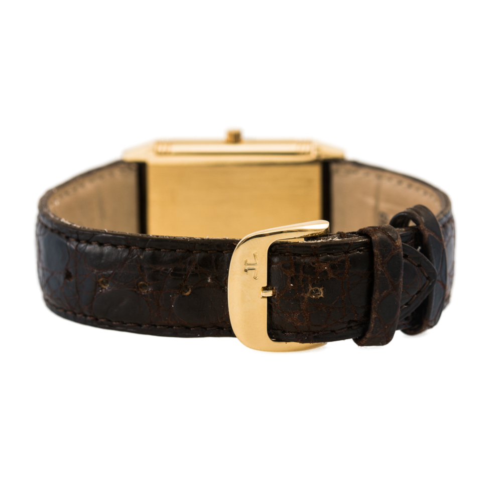 Jaeger LeCoultre Reverso Classique Armbanduhr in 750 Gold mit Handaufzugwerk.