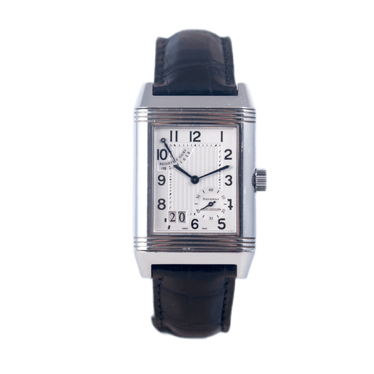 Jaeger LeCoultre Reverso Grand Date Armbanduhr in Edelstahl mit Handaufzugwerk