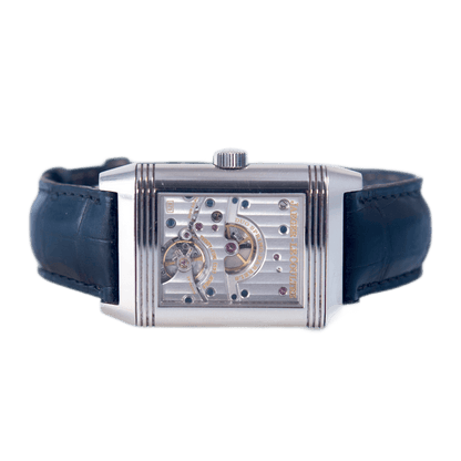 Jaeger LeCoultre Reverso Grand Date Armbanduhr in Edelstahl mit Handaufzugwerk