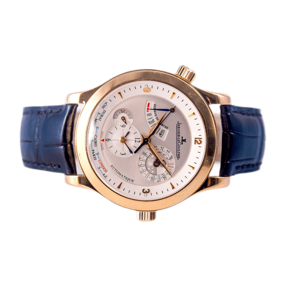 Jaeger LeCoultre Master Geographic Armbanduhr in 750 Roségold mit Automatikwerk